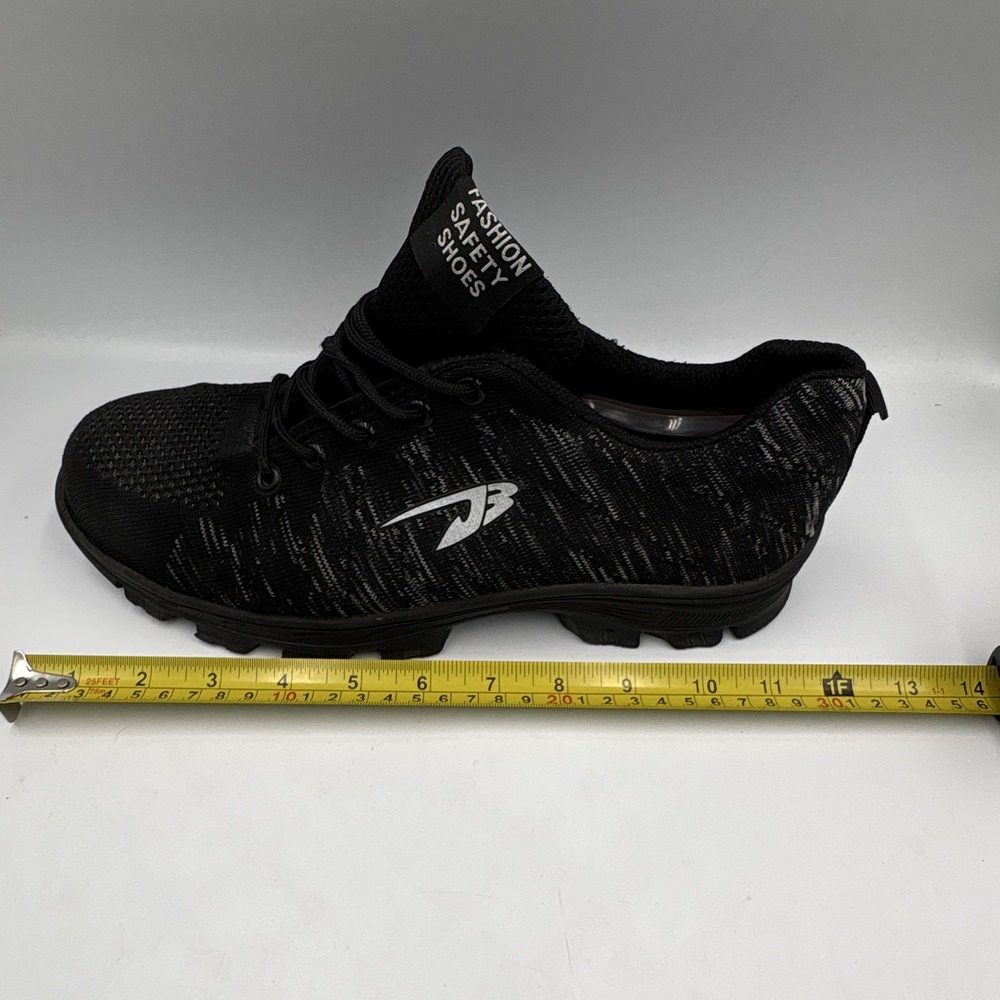 Black Lace-Up Fashion Safety Shoes, EU Size 43, Medium (D/M) Width - Picture 8 of 13